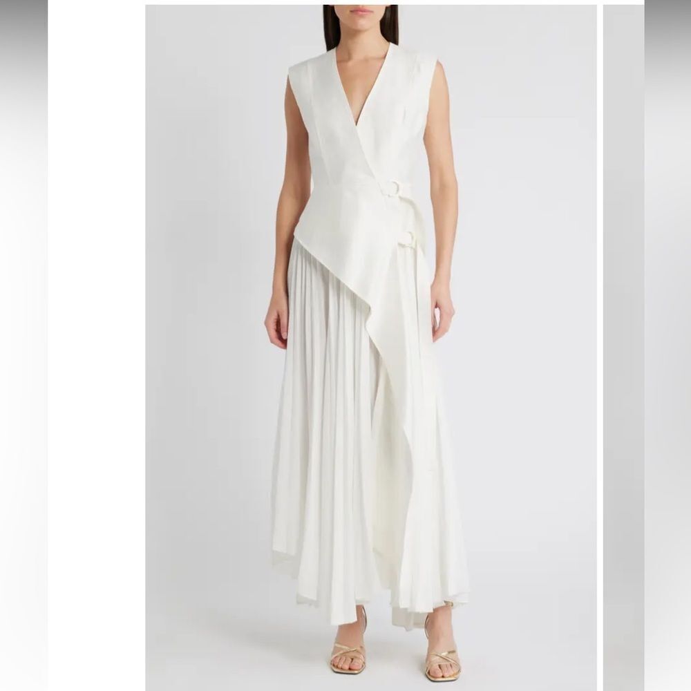 Acler Ellenbrook Linen Blend Sleeveless Gown